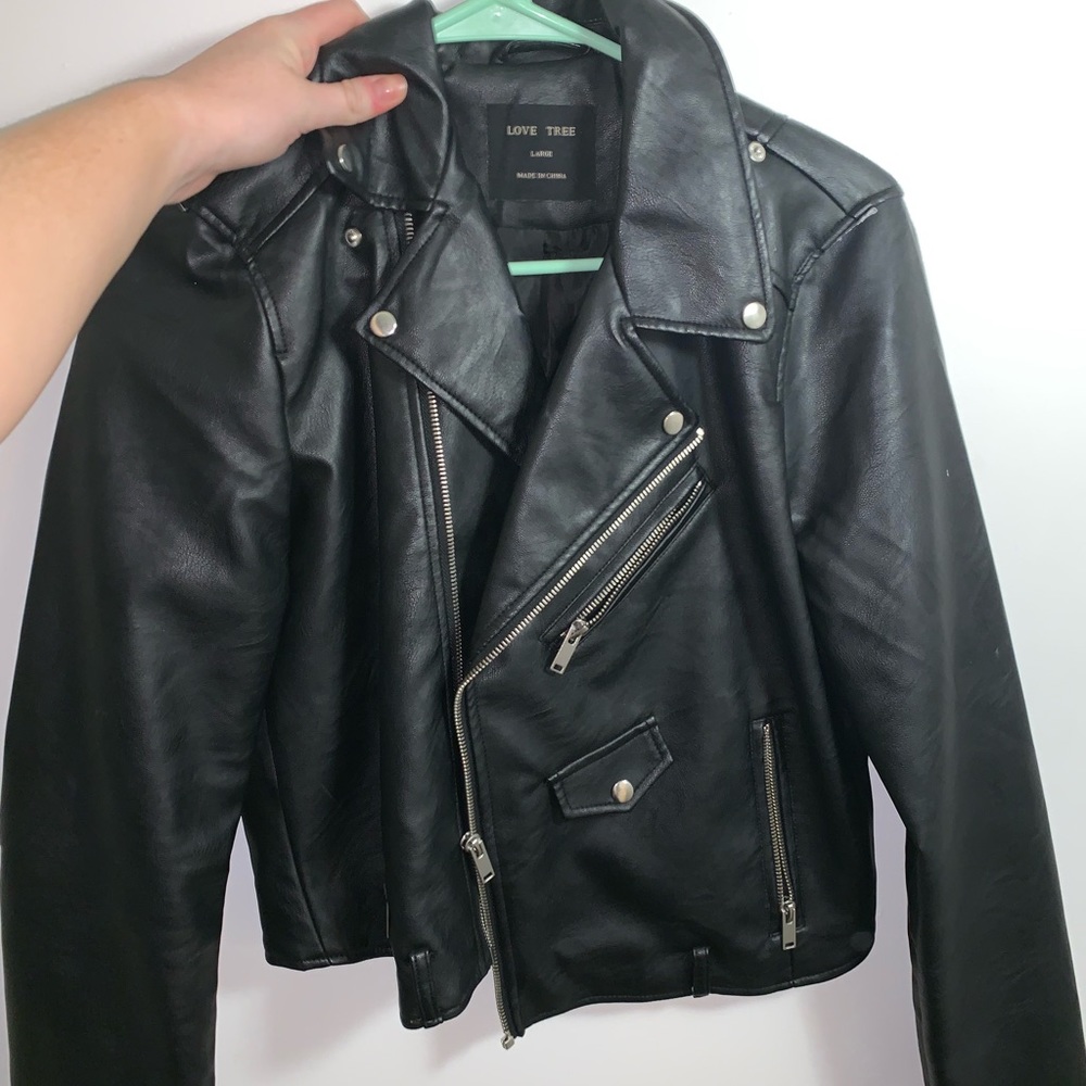 Faux leather jacket